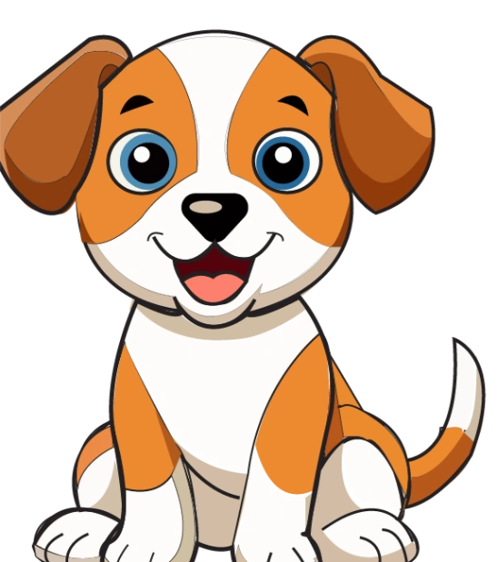 Beautiful dog design creating adobe illustrator
