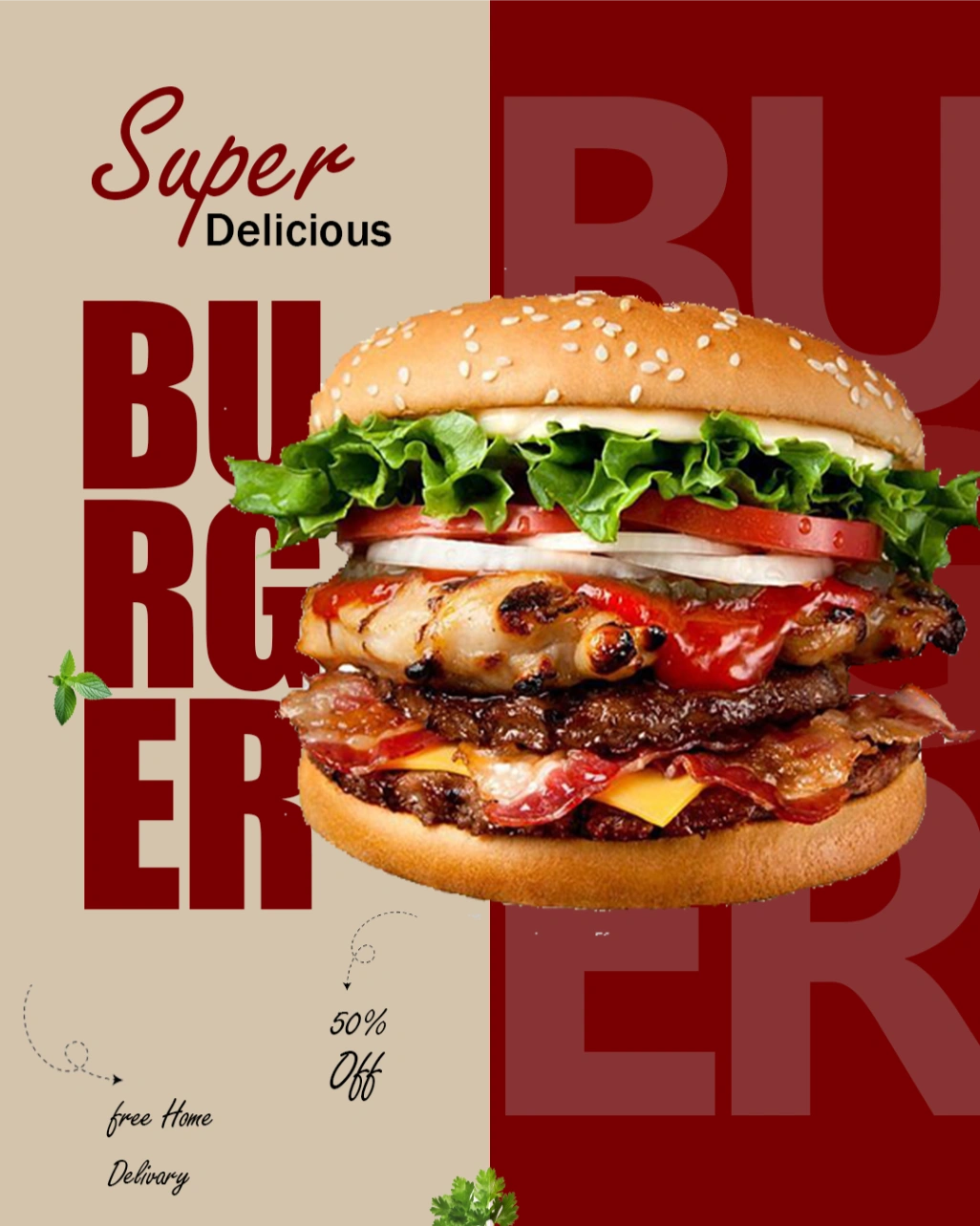 Burger. Best Graphic Designer in Palakkad